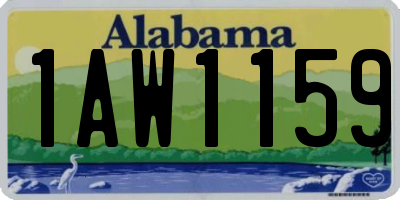 AL license plate 1AW1159