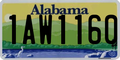 AL license plate 1AW1160