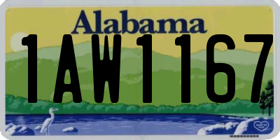 AL license plate 1AW1167
