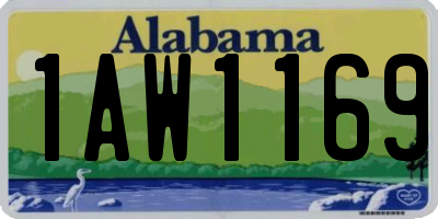 AL license plate 1AW1169