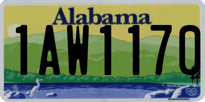 AL license plate 1AW1170