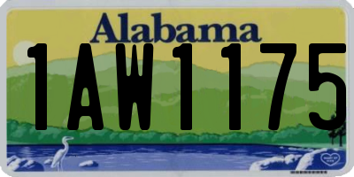AL license plate 1AW1175