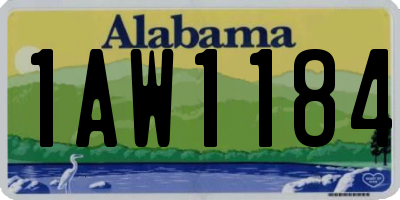 AL license plate 1AW1184