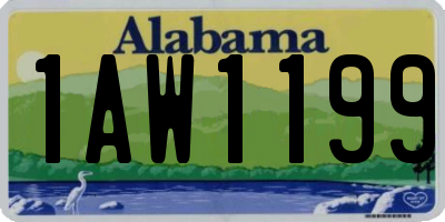 AL license plate 1AW1199