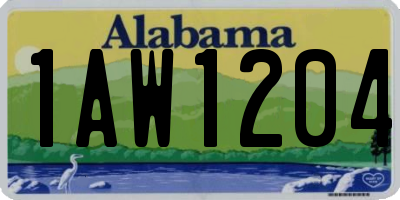 AL license plate 1AW1204