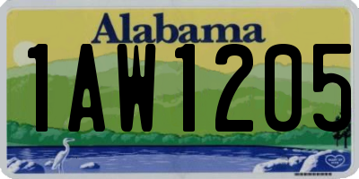 AL license plate 1AW1205