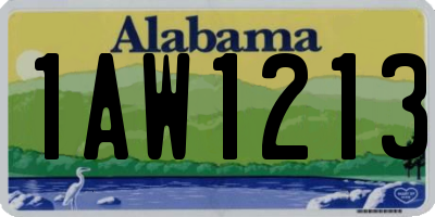 AL license plate 1AW1213
