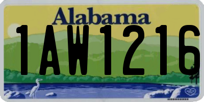 AL license plate 1AW1216