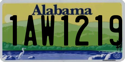AL license plate 1AW1219