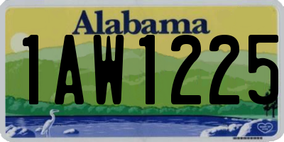AL license plate 1AW1225