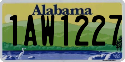 AL license plate 1AW1227