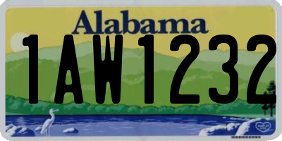 AL license plate 1AW1232