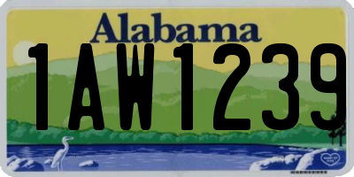 AL license plate 1AW1239