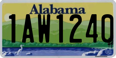 AL license plate 1AW1240