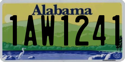 AL license plate 1AW1241