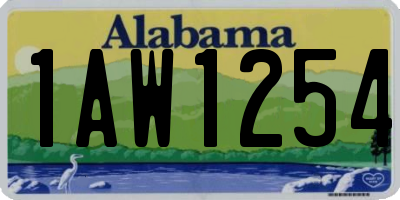 AL license plate 1AW1254