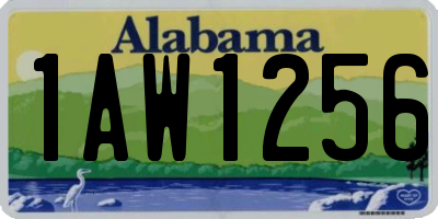 AL license plate 1AW1256
