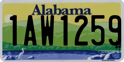AL license plate 1AW1259