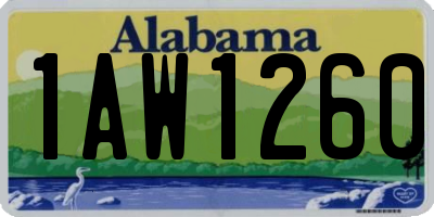 AL license plate 1AW1260