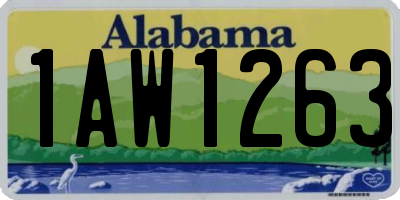 AL license plate 1AW1263