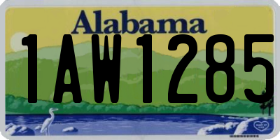 AL license plate 1AW1285