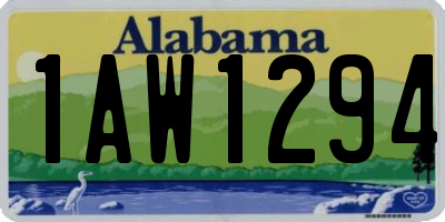 AL license plate 1AW1294