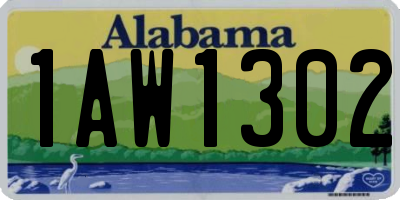 AL license plate 1AW1302