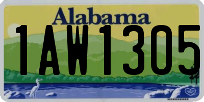 AL license plate 1AW1305