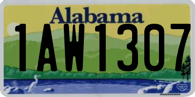 AL license plate 1AW1307