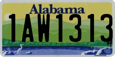 AL license plate 1AW1313