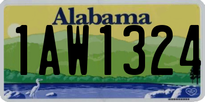 AL license plate 1AW1324