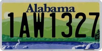 AL license plate 1AW1327
