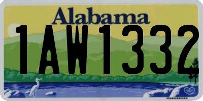 AL license plate 1AW1332