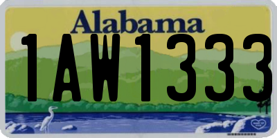 AL license plate 1AW1333