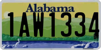 AL license plate 1AW1334
