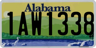 AL license plate 1AW1338
