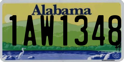 AL license plate 1AW1348