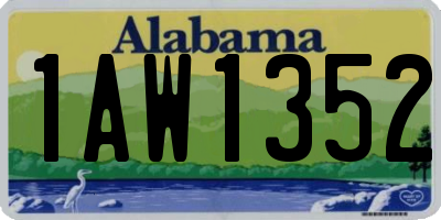 AL license plate 1AW1352