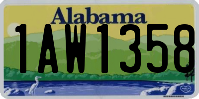 AL license plate 1AW1358