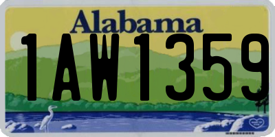 AL license plate 1AW1359