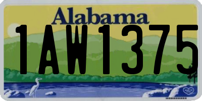 AL license plate 1AW1375