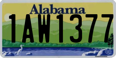 AL license plate 1AW1377