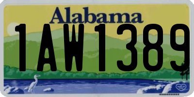 AL license plate 1AW1389
