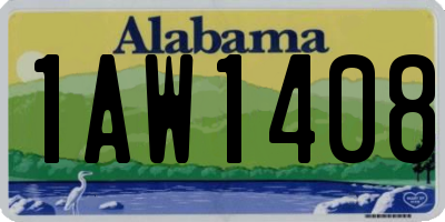 AL license plate 1AW1408