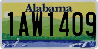 AL license plate 1AW1409