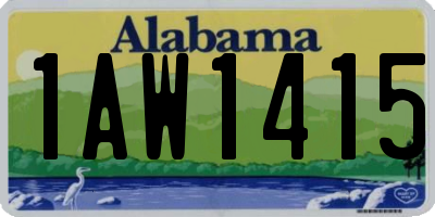 AL license plate 1AW1415