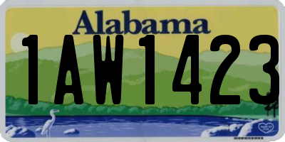 AL license plate 1AW1423