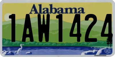 AL license plate 1AW1424