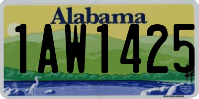 AL license plate 1AW1425