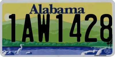 AL license plate 1AW1428